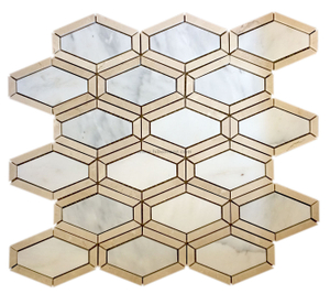 China Oriental White Long Hexagon Mosaic Tile Manufacturer