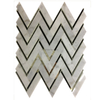 China Carrara White Herringbone Mosaic