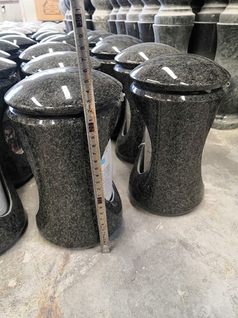 Tombstone Decor Granite Candle Lanterns