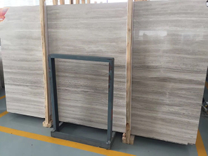 Polished White Wood Marble Slabs