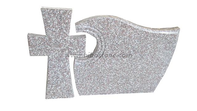 G664 Brown Granite Cross Headstone