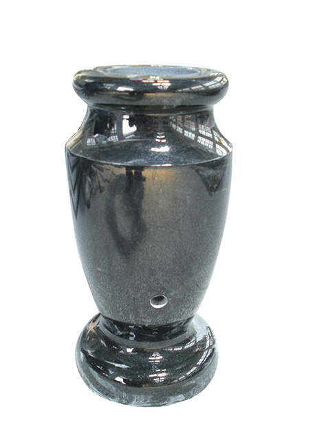 Black Granite Memorial Vase (ST-VASE-13)