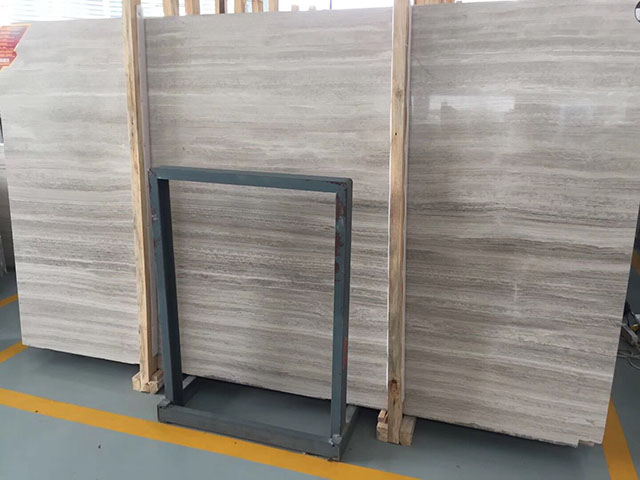 Wooden white slabs polished
