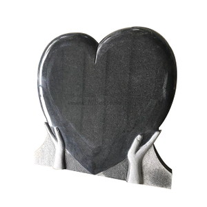 Heart Memorials In Nero Impala Granite