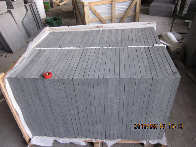 Black Basalt flamed tiles