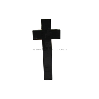 Shanxi black Granite Cross Headstone
