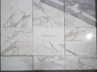 China White Calacatta Marble Tile Manufacturer 