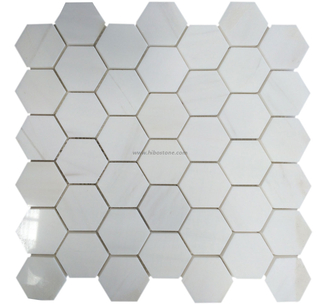 Dolomite White Hexagon Mosaic Tile