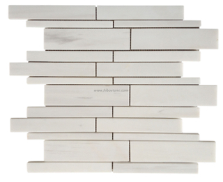 Dolomite White Large Liner Mosaic Tile