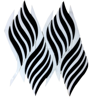 Black And White Water Jet Mosaic 