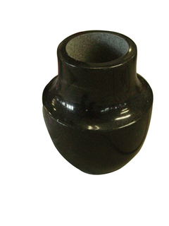 Rounded Polished Black Stone Vase