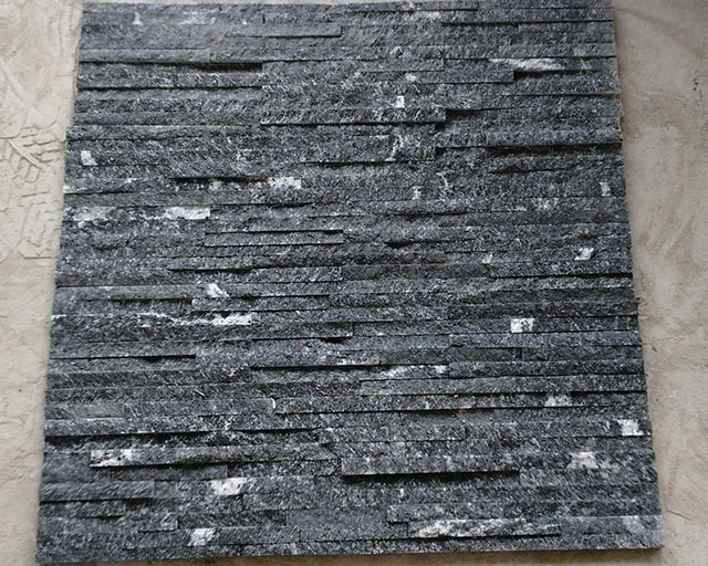 Snow black Granite ledger Stone tiles