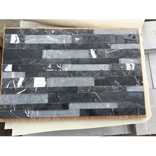 Nero Marquina Black Marble Ledger Panel