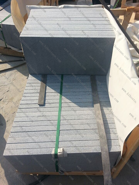 G654 Gray Granite Flamed Flooring Tiles