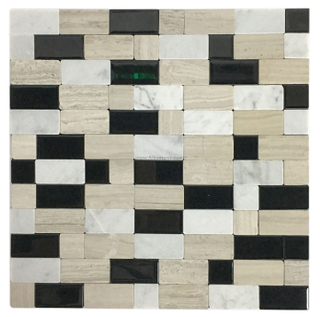 China Glass Mix Marble Mosaic Tile