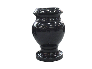 Absolute Black Granite Vase For Headstones ST-Vase-03