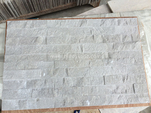 Grey Marble Stacked Stone Panels Split Tiles