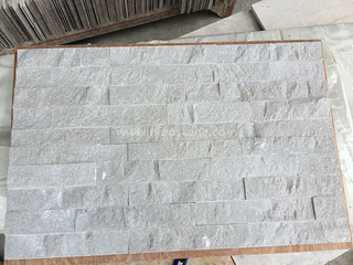 Grey Marble Stacked Stone Panels Split Tiles