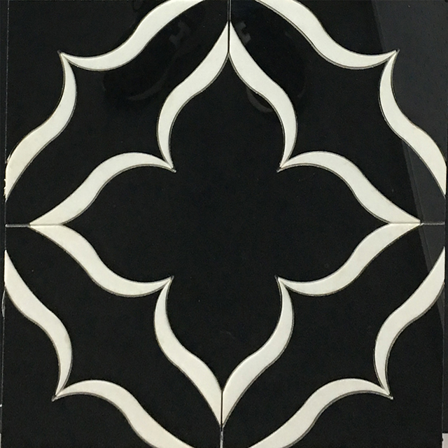 Water Jet mosaic tiles Black