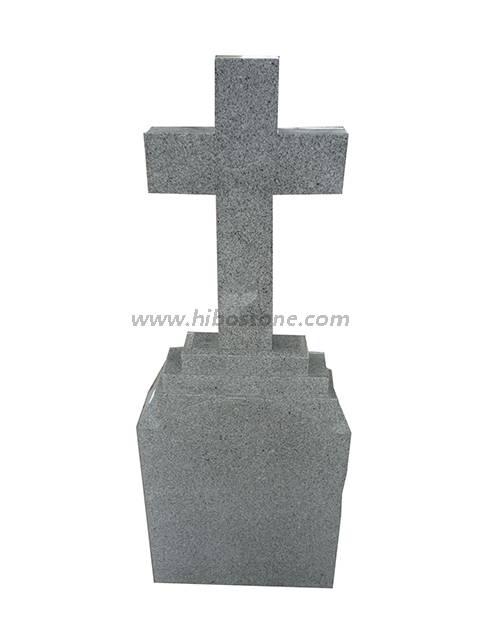 China Light Granite Cross Headstone