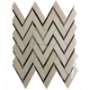 China Beige Marble Herringbone Mosaic