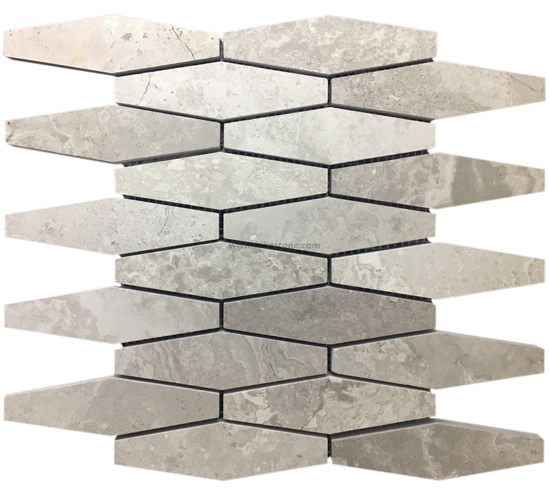 China Wooden White Marble Backsplash Mosaic Tile Manufacturer