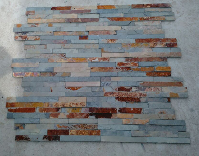 Z Shape Rustic Mini Splitface Ledgestone Slate Tiles
