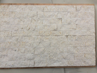 Beige Marble Wall Cladding Tiles Split