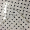 Basketweave Mosaic In Carrara White