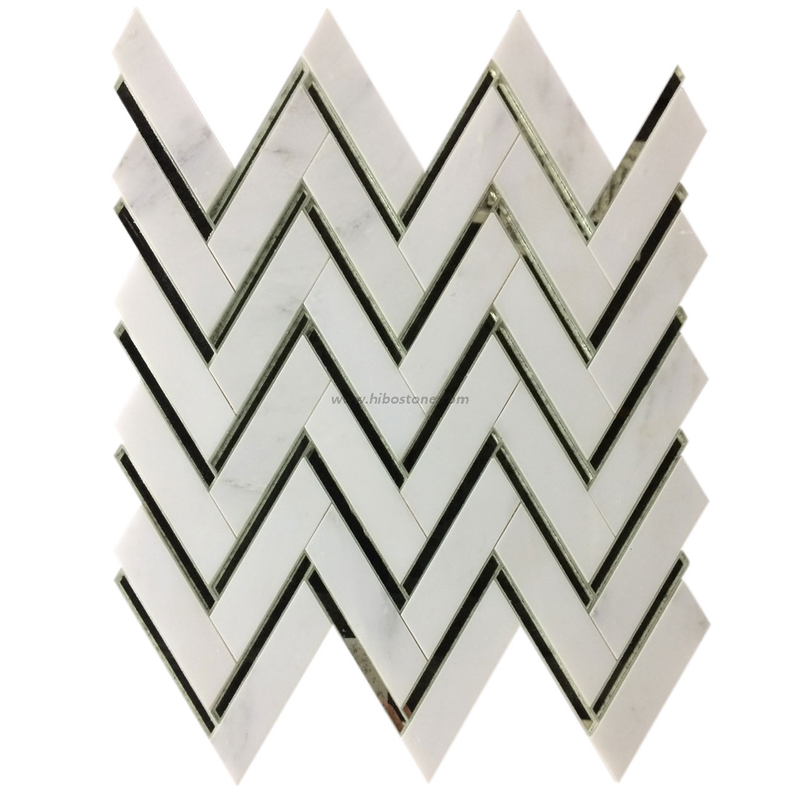 China Herringbone Marble Mosaic