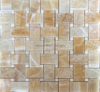 Honey Onyx Basketweave Mosaic Polished