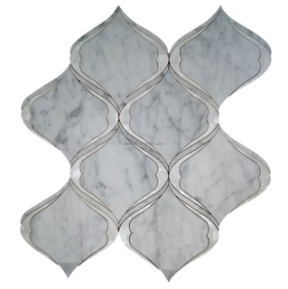 Carrara White Arabesque Marble Mosaic