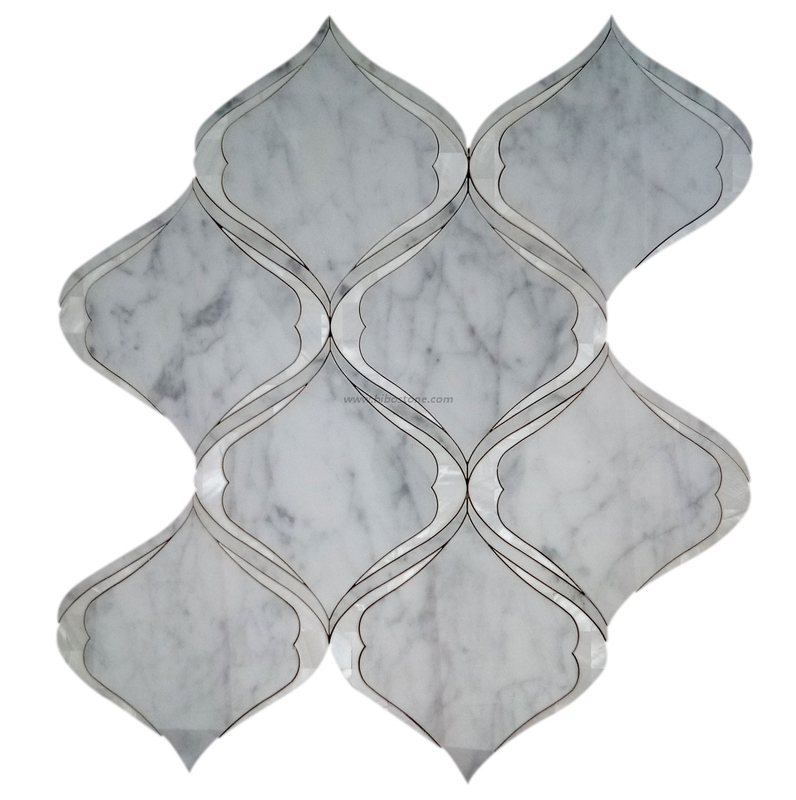 Carrara White Arabesque Marble Mosaic