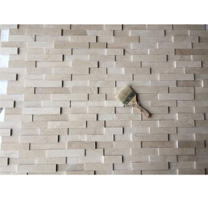 3D Beige Marble Stacked Stone panels Polished 