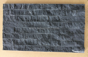 Natural Black Marble Stone Cladding Panels Split