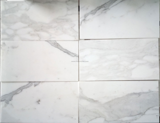 China Honed Calacatta Marble Tile Manufacturer 