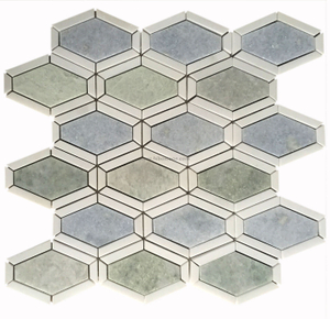 China Blue Celeste Marble Hexagon Mosaic Manufacturer