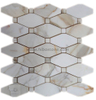China Calacatta Gold Long Hexagon Marble Mosaic Tile Manufacturer