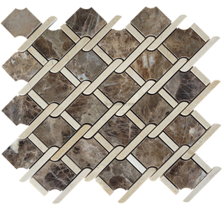 China Dark Emperador Marble Backsplash Mosaic Tile Manufacturer