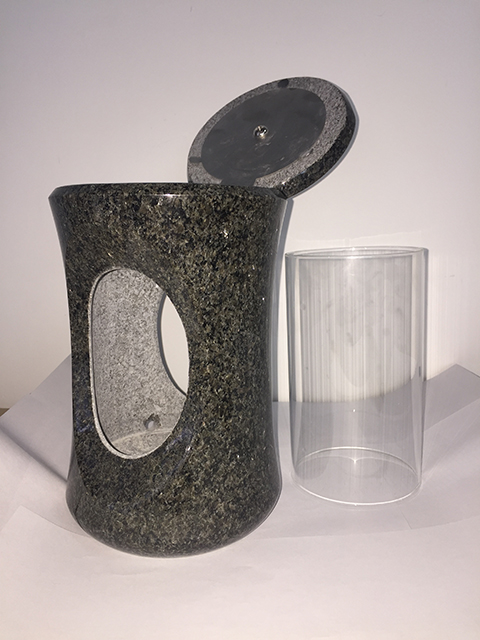 Tombstone Decor Granite Candle Lanterns