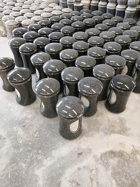 Tombstone Decor Granite Candle Lanterns