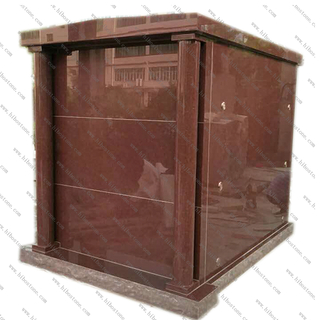  6 Crypt Red Granite Mausoleums Wholesale