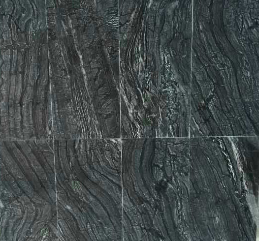 Antique black polished tiles