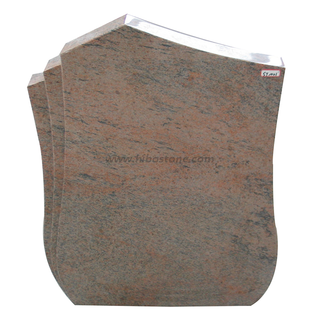 Multicolor Red Granite Gravestone