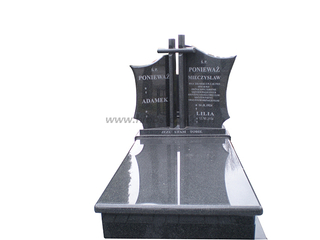 ST-M029 Gray Granite Tombstones With Headstone