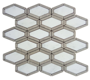 China Oriental White Marble Long Hexagon Mosaic Tile Manufacturer