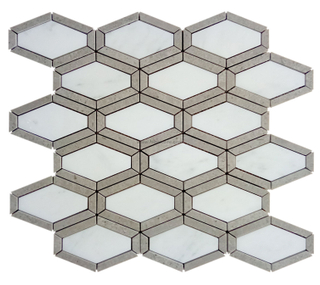 China Oriental White Marble Long Hexagon Mosaic Tile Manufacturer