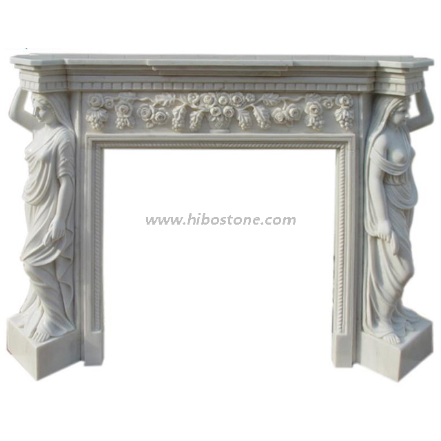 China White Marble Fireplace