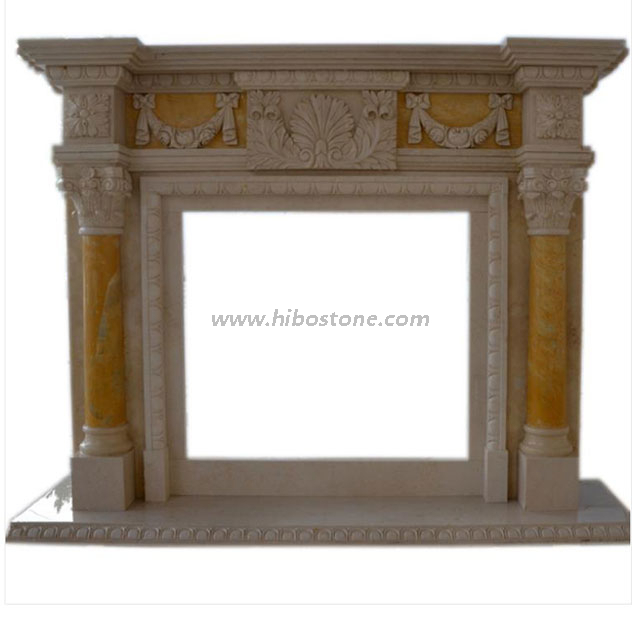 China European Style Marble Fireplace