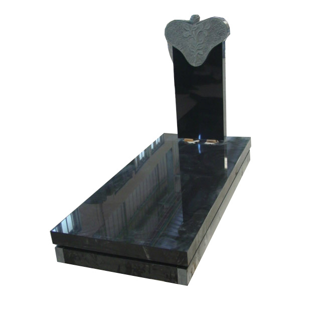 Black Granite Belgian Tombstone